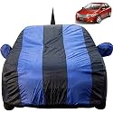 City Ivtech Dustproof Car Cover with Mirror &amp; Antenna Pockets, Royal Blue Stripes, Taffeta Polyster,Triple Stitched, Compatible with Honda City Ivtech Car Cover (2009 to 2013), Car Accessories