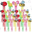 Civaner 24 Pcs Mini Bug Bubble Wands Bulk Insect Themed Party Favors