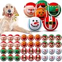 Civaner 36 Pcs Christmas Dog Toys Bulk, 2.5 Inch Squeaky Tennis Balls Santa