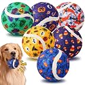 Civaner 6 Pcs Halloween Dog Toys Bulk, 2.5 Inch Squeaky Tennis Balls