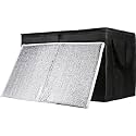 1-Pack Insulated Food Delivery Bag with Hard Bottom, 3X-Large, Black