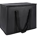 1-Pack Insulated Reusable Grocery Shopping Bags, X-Large, Black