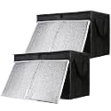 2-Pack Insulated Food Delivery Bag with Hard Bottom, 3X-Large, Black