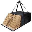 Insulated Pizza Delivery Bag for Carry Hot, 20" x20"x14", Black, 1Pk