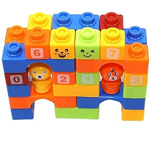 44 pcs diy interlocking building blocks puzzle toy setblock game for kidspuzzle play set toycreative stacking blocks toys set for kids44 pcsmulti
