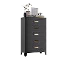 Ckzbx Metal Dresser Under Desk Metal Filing Cabinets, 53.54" H Drawer Chests of Drawers for Office, Garage (5 Drawers Black 31.5 inch Wide)