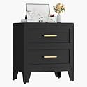 Ckzbx Metal Dresser Under Desk Metal Filing Cabinets, 26.42" H Drawer Chests of Drawers for Office, Garage (2 Drawers Black 24inch Wide)