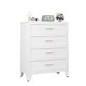 Ckzbx Metal Dresser Under Desk Metal Filing Cabinets, 43.11" H Drawer Chests of Drawers for Office, Garage (4 Drawers White 31.5inch Wide)