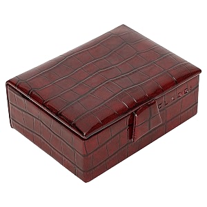 cladd international cufflinks set  jewelry ring box for men amp women  tie clips amp tie pin gift set  padded vegan leather  magnetic lock brown