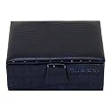 CLADD INTERNATIONAL Vegan Leather Men Women Cufflink Jewelry Ring Box | Earring Display Slot Holder | Tie Clips Storage Case | Strong Magnetic Lock Organizer | Small Travel Gift | Blue