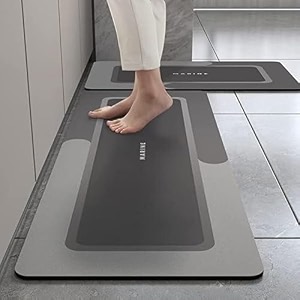 claiez 2 pcs kitchen mats waterproof memory foam kitchen rugs standing desk floor mats comfort runner rug carpets for kitchen floor sink - 120  40 cm 40  60 cm multicolor