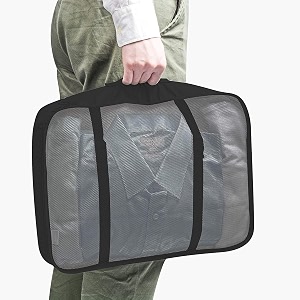claiez 7 pcs travel organizer pouch packing cubes for clothes space savers bags cosmeticsunderwearsocksshoes toiletry bag laundry organiserblack