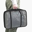 Claiez 7 Pcs Travel Organizer Pouch Packing Cubes for Clothes Space Savers Bags Cosmetics/Underwear/Socks/Shoes Toiletry Bag Laundry Organiser(Black)