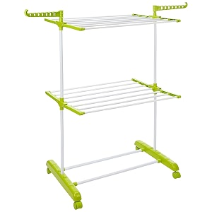 claiez clothes stand for drying premium cloth stand for drying clothes foldable space saving compact portable laundry drying rack rotatable arms for hangers indoor-outdoor