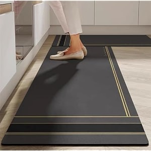 claiez anti fatigue kitchen rug sets 2 piece non slip kitchen mats for floor cushioned kitchen rugs amp mats waterproof comfort standing mat runner for kitchenhome officesinklaundry line mat rubber