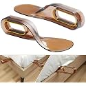 Claiez (Pack of 2) Mattress Lifter Tool, Bedsheet Tucker Tool,Bedsheet Mattress Lifter Stand,Bed Lifter Helps Lift and Hold Mattress Wedge Elevator Tool,Bed Making Tool Can Tuck Sheets (Coffee)