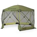 Clam Escape Screen Tent | 11.5 Ft Pop Up Gazebo - Green 6-Person Shelter