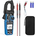 Digital Inrush Clamp Meter Multimeter, TEMIRUP T-RMS 6000 Counts 600A Current Amp Volt Meter with VFD, LOZ Mode; Measures NCV AC/DC Current Voltage Temperature Resistance Capacitance Continuity