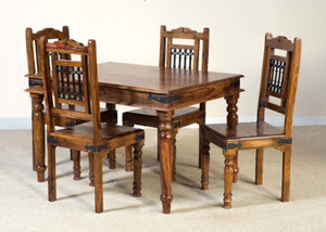 clanecraft solid sheesham wood four seater dining table for dining room hotel  caf  solid wood 4 seater dining set