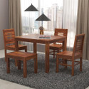 CLANECRAFT Solid Sheesham Wood Four Seater Dining Table For Dining Room/ Hotel / Café | Solid Wood 4 Seater Dining Set