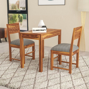 clanecraft solid sheesham wood two seater dining set for dining room hotel  solid wood 2 seater dining set