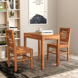 clanecraft solid sheesham wood two seater dining set for dining room restaurant kitchen  solid wood 2 seater dining set