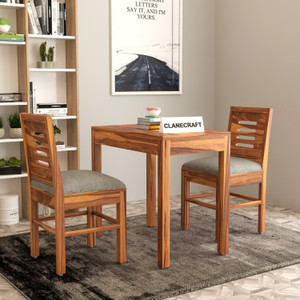 clanecraft solid sheesham wood two seater dining set for dining room hotel  solid wood 2 seater dining set