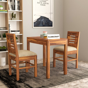 clanecraft solid sheesham wood two seater dining set for dining room hotel  solid wood 2 seater dining set