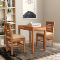 CLANECRAFT Solid Sheesham Wood Two Seater Dining Set For Dining Room/ Hotel | Solid Wood 2 Seater Dining Set