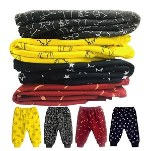CLAP Baby Fleece Printed Winter Leggings Rib