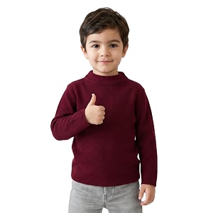 clap boys girls full sleeves round neck acrylic winter sweater woolen warm skivi