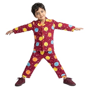 CLAP Kids Cotton Printed Full Sleeves Night