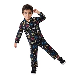 CLAP Kids Cotton Printed Full Sleeves Night