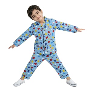 CLAP Kids Cotton Printed Full Sleeves Night