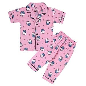 CLAP Kids Cotton Printed Half Sleeves Night