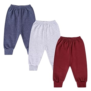 clap unisex baby winter warm pants kids fleece pajamas leggings combo set of 3