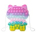 CLAPONE 2 in 1 Purse Push Popper Bubbles Sensory Simple Stationary Bag Poppet Pencil Case Fidget Toys (Big Pouch) (Multicolor)