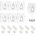 Adhesive Strips, Clear Mini Light Clips, Strips Hooks, Small Self-Adhesive Hooks, Indoor Christmas/Festival Decoration,Hooks (Clear, 20 Mini Light Clips)