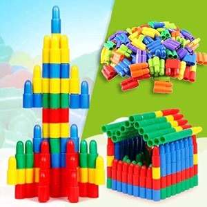 clapone kid colorful wooden board game domino blocks game set educational toy for building stacking toppling and tumbling 2 in 1 purse push popper bubbles 85pcs plastic block bullet block