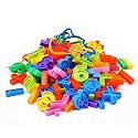 CLAPONE Kid Colorful Wooden Board Game Domino Blocks Game Set: Educational Toy for Building, Stacking, Toppling, and Tumbling (2 in 1 Purse Push Popper Bubbles (Plastic Block, 1 to 10 Blocks)