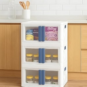 foldable plastic cupboard rack for storage kitchen versatile amp sturdy wardrobe for clothes storage organizer closet for bedroom living room laundry primiam white 3 pieces