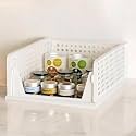 CLAPONE Stackable Wardrobe Organizer for Storage/Foldable Cupboard Organizer for Clothes/Polypropylene Multipurpose Space Organiser Rack (Closet 1PCS)