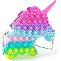 CLAPONE 2 in 1 Purse Push Popper Bubbles Sensory Simple Stationary Bag Poppet Pencil Case Fidget Toys (Big Pouch) (Multicolors)