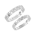 Clara 925 Sterling Silver Adjustable Couple Ring