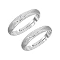 Clara 925 Sterling Silver Adjustable Couple Ring