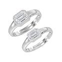 Clara 925 Sterling Silver Adjustable Couple Ring