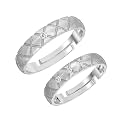Clara 925 Sterling Silver Adjustable Couple Ring