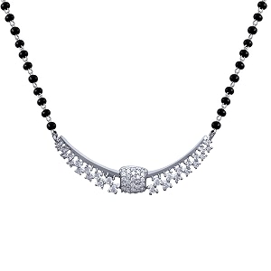 clara 925 silver mangalsutra tanmaniya pendant with chain gift for women