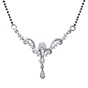 Clara 925 Sterling Silver Mangalsutra Tanmaniya Pendant with Chain for Wife