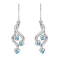 Clara 925 Sterling Silver Valentina Pendant Earring Chain for Women &amp; Girls